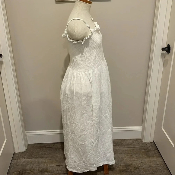 NWT!! Faherty - Dream Cotton Gauze Lakeview Dress - White - Size Medium - Picture 7 of 12